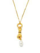 Harris Reed X Missoma - Hand Pearl & 18kt Recycled Gold-plated Necklace - Womens - Gold