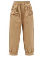 Matchesfashion.com Batsheva - Bow-pocket Cotton-twill Trousers - Womens - Camel