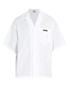 Matchesfashion.com Prada - Short Sleeved Cotton Shirt - Mens - White