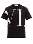 Matchesfashion.com Valentino - Vltn Print Cotton Jersey T Shirt - Mens - Black