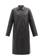 Staud - Maura Faux-leather Coat - Womens - Black