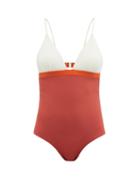 Ladies Beachwear Casa Raki - Maggie V-neck Recycled-fibre Swimsuit - Womens - Multi