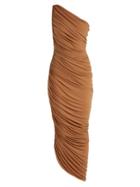 Matchesfashion.com Norma Kamali - Diana One Shoulder Jersey Dress - Womens - Tan