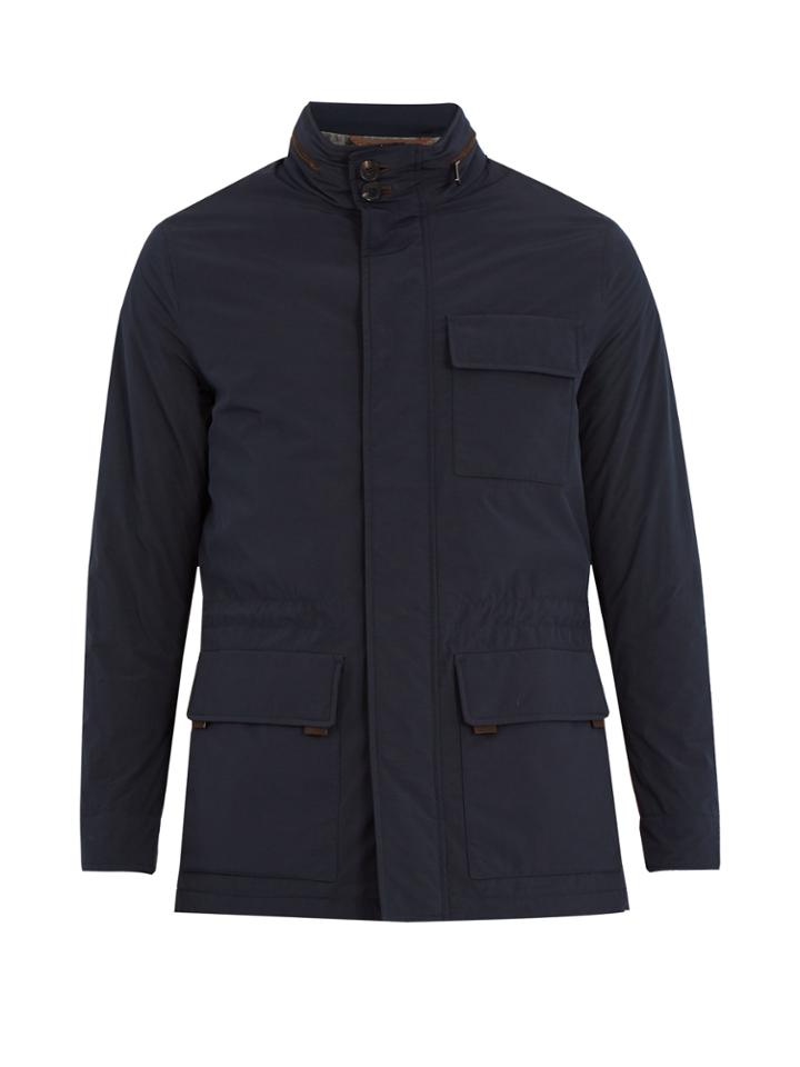 Ermenegildo Zegna High-neck Concealed-hood Field Jacket
