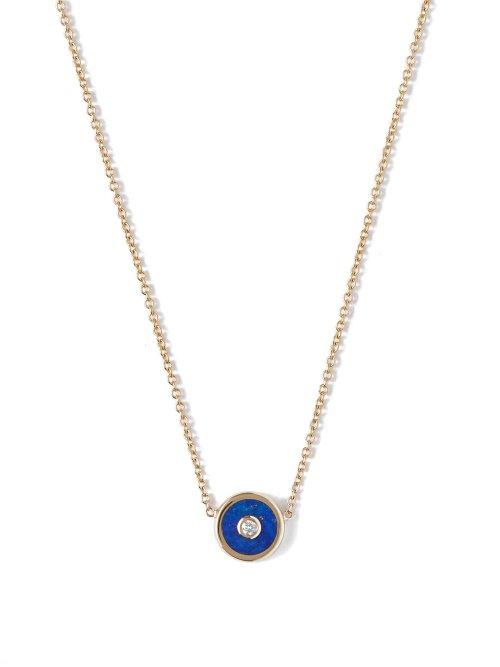 Matchesfashion.com Retrouvai - Compass 18kt Gold & Diamond Necklace - Womens - Blue