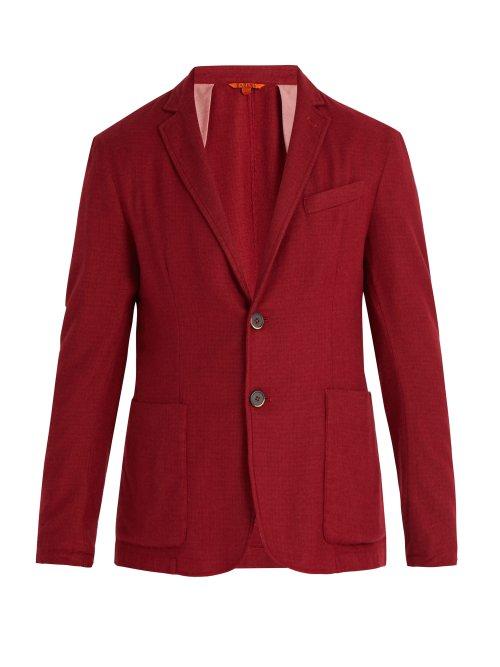Matchesfashion.com Barena Venezia - Single Breasted Alpaca Blend Blazer - Mens - Red