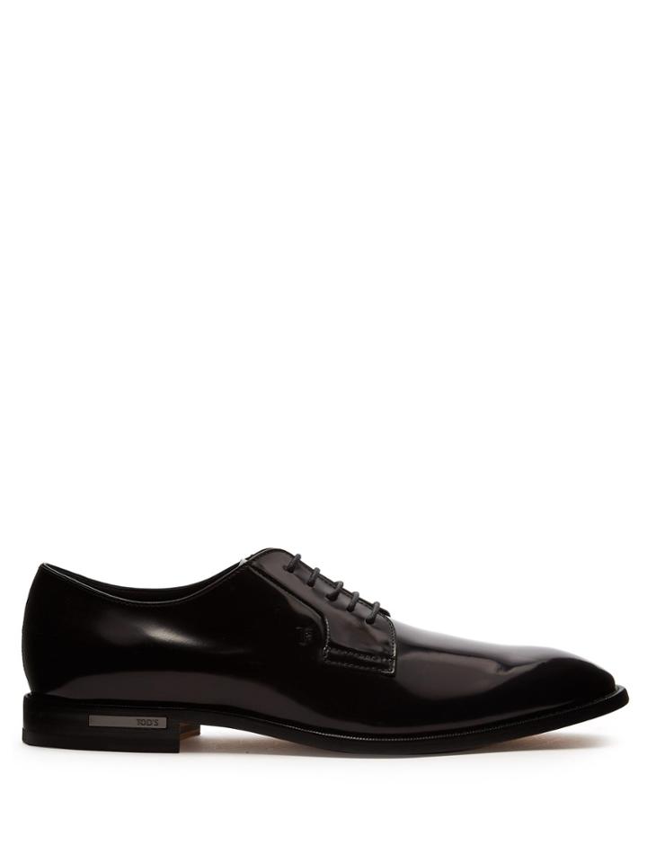 Tod's High-shine Leather Derby Shoes