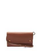 Ladies Bags Burberry - Logo-print Grained-leather Cross-body Bag - Womens - Tan