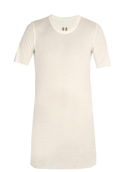 Matchesfashion.com Rick Owens - Basic Short Sleeved Silk Blend T Shirt - Mens - White