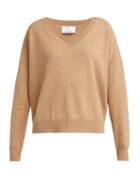 Matchesfashion.com Allude - V Neck Cashmere Sweater - Womens - Camel