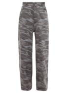 Matchesfashion.com Balenciaga - Camouflage-print Oversized Wide-leg Jeans - Mens - Black