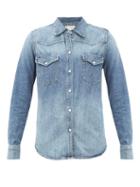 Matchesfashion.com Nili Lotan - Travis Patch-pocket Denim Shirt - Womens - Mid Blue