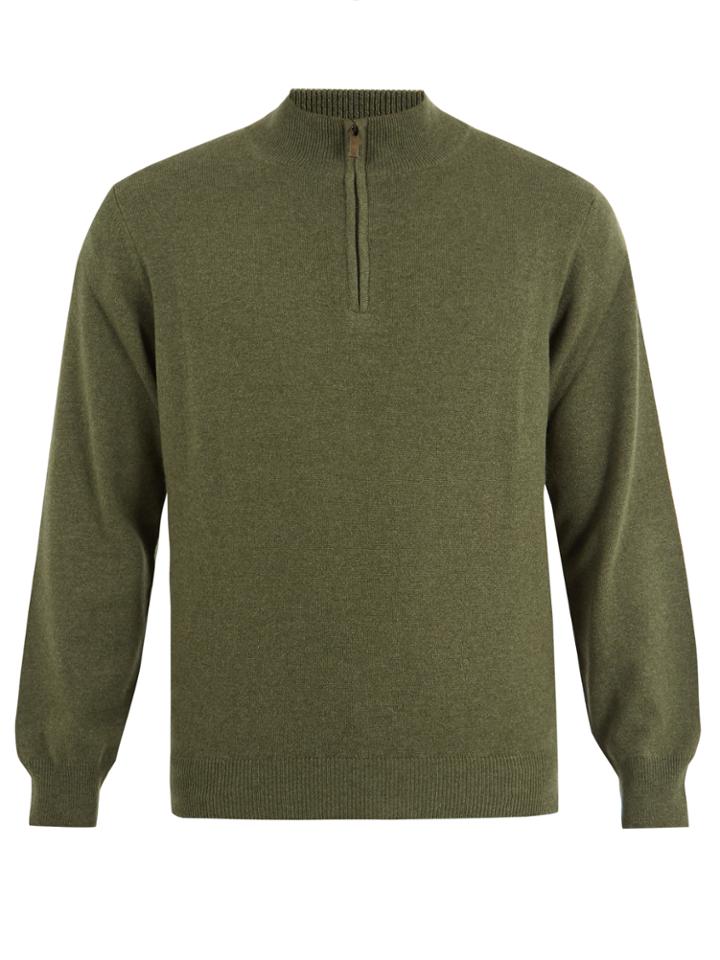 Thom Sweeney Zip-up High-neck Cashmere Sweater