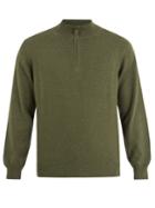 Thom Sweeney Zip-up High-neck Cashmere Sweater