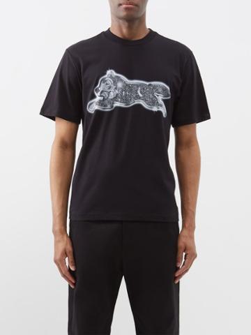 Icecream - Iced Out Running-dog Logo Cotton-jersey T-shirt - Mens - Black