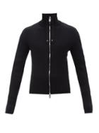 1017 Alyx 9sm - High-neck Zipped Ribbed-jersey Sweater - Mens - Black