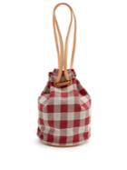 Mansur Gavriel Checkered Canvas Bucket Bag