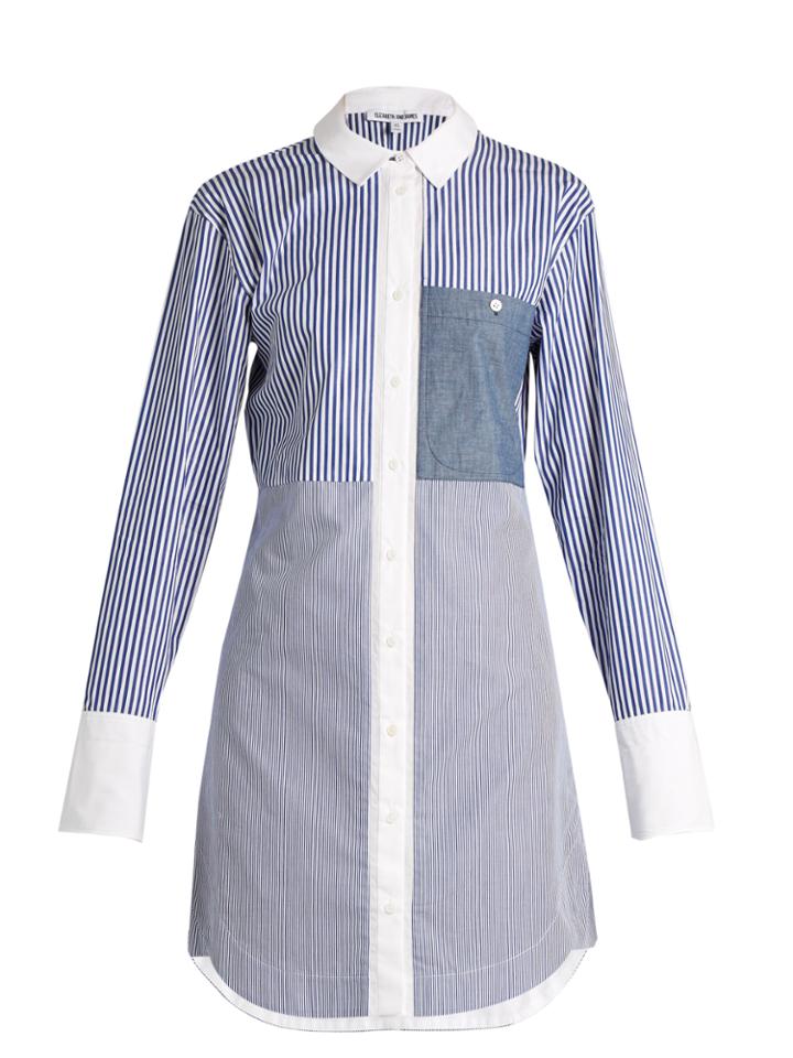 Elizabeth And James Jay Multi-striped Cotton-poplin Shirtdress
