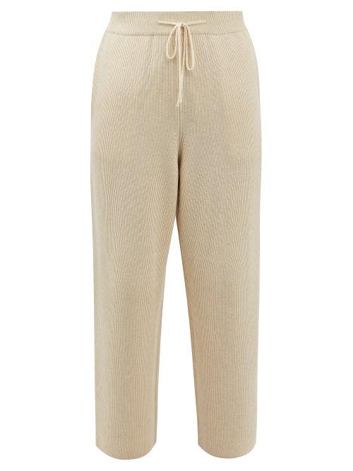Le17septembre Homme - Drawstring-waist Cotton-blend Trousers - Mens - Beige