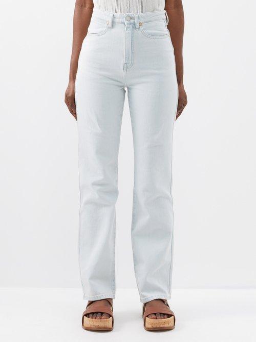 Joseph - Fulham High-rise Straight-leg Jeans - Womens - Light Blue