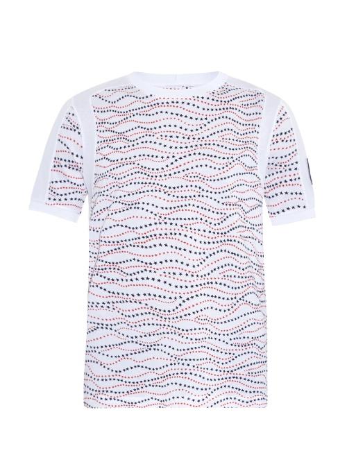 Moncler Gamme Bleu Star-print Cotton T-shirt