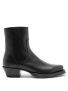 Matchesfashion.com Vetements - Western Leather Boots - Mens - Black