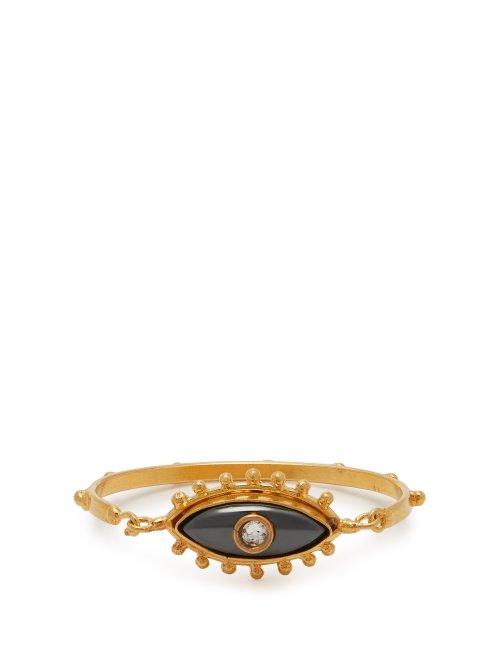 Matchesfashion.com Sylvia Toledano - Third Eye Hematite Bangle - Womens - Black