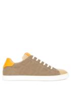 Matchesfashion.com Fendi - Ff-jacquard Canvas And Leather Trainers - Mens - Khaki Multi