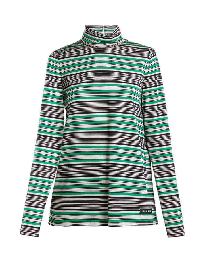 Prada Baiade Striped Filoscozia Top