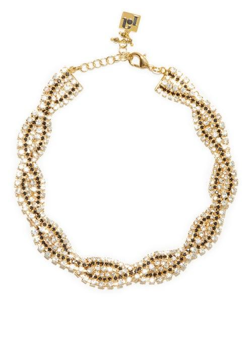 Matchesfashion.com Rosantica - Chevron Crystal-choker Necklace - Womens - Crystal