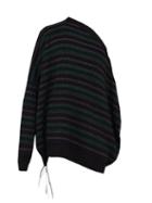 Matchesfashion.com Raf Simons - One Shoulder Striped Knitted Sweater - Mens - Black