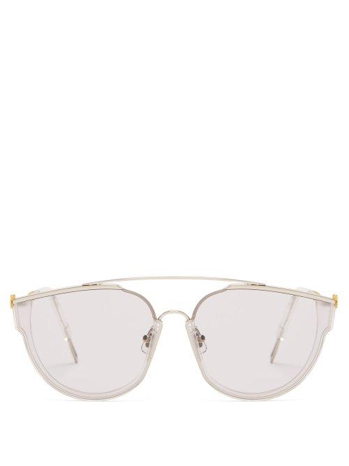 Matchesfashion.com Gentle Monster - Loe Aviator Glasses - Mens - Silver