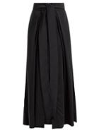 Matchesfashion.com Kalita - Avendon Cotton And Silk Blend Maxi Skirt - Womens - Black