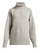 Matchesfashion.com Extreme Cashmere - No.20 Oversized Cashmere Blend Roll Neck Sweater - Womens - Grey