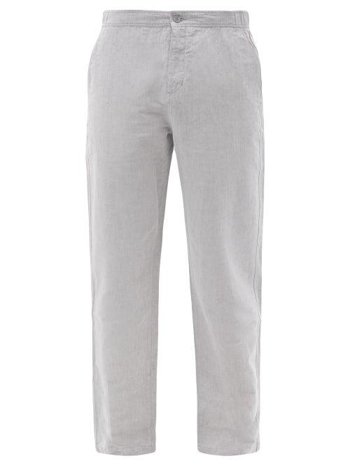 Matchesfashion.com Orlebar Brown - Telford Linen-blend Chambray Trousers - Mens - Grey