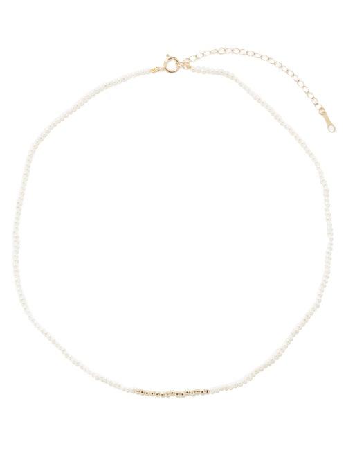 Mizuki - Pearl & 14kt Gold Beaded Necklace - Womens - Pearl