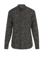 Matchesfashion.com Givenchy - Dot Print Cotton And Silk Blend Shirt - Mens - Black