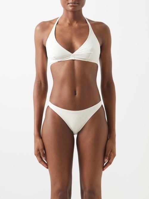 Eres - Gang Halterneck Bikini Top - Womens - Ecru