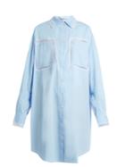 Natasha Zinko Lace-trimmed Cotton-poplin Shirtdress