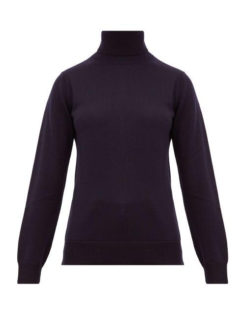 Matchesfashion.com A.p.c. - Sandra Wool Roll Neck Sweater - Womens - Navy