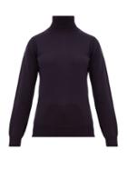 Matchesfashion.com A.p.c. - Sandra Wool Roll Neck Sweater - Womens - Navy