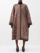 By Walid - Nancy Embroidered 19th-century Silk Coat - Womens - Light Burgundy