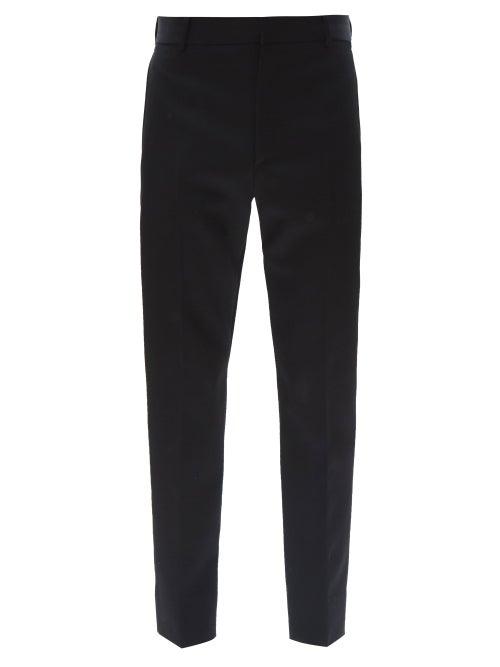 Alexander Mcqueen - Barathea Slim-leg Trousers - Mens - Black