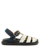 Marni - Fisherman Leather And Canvas Sandals - Womens - Cream