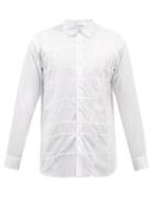 Comme Des Garons Shirt - Panelled Cotton-poplin Shirt - Mens - White