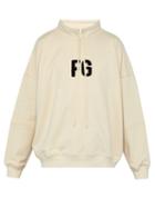 Matchesfashion.com Fear Of God - Logo Appliqu Cotton Sweatshirt - Mens - Cream