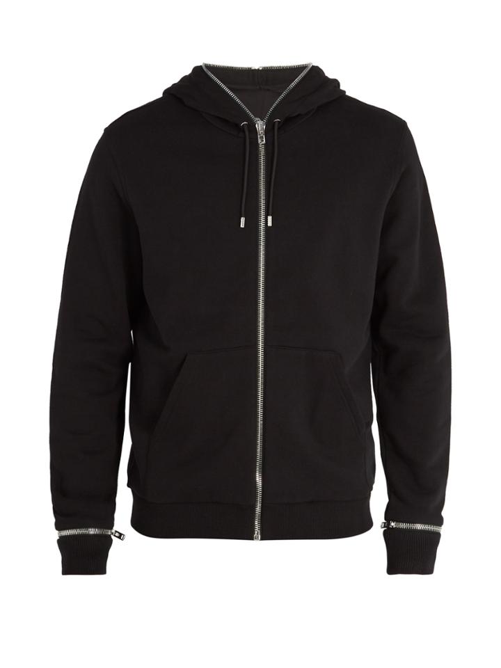 Givenchy Cuban-fit Zipped-cuff Hooded Cotton Sweatshirt