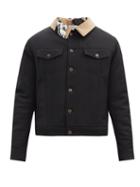 Matchesfashion.com Loewe - Animal-intarsia Shearling Jacket - Mens - Black