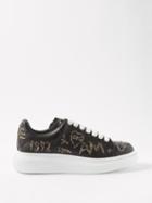 Alexander Mcqueen - Oversized Embellished-leather Trainers - Mens - Black White