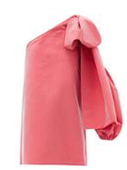 Matchesfashion.com Bernadette - Tom Tom One-shoulder Taffeta Mini Dress - Womens - Red